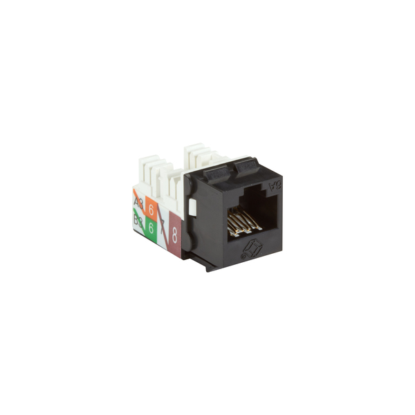 Black Box Cat6A Keystone Jack - Unshielded, Rj45, Black C6AJA70-BK-R2